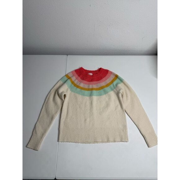 Gymboree Girls Wool Blend Pastel Rainbow Sweater Size M (7-8) See Description - Picture 1 of 8